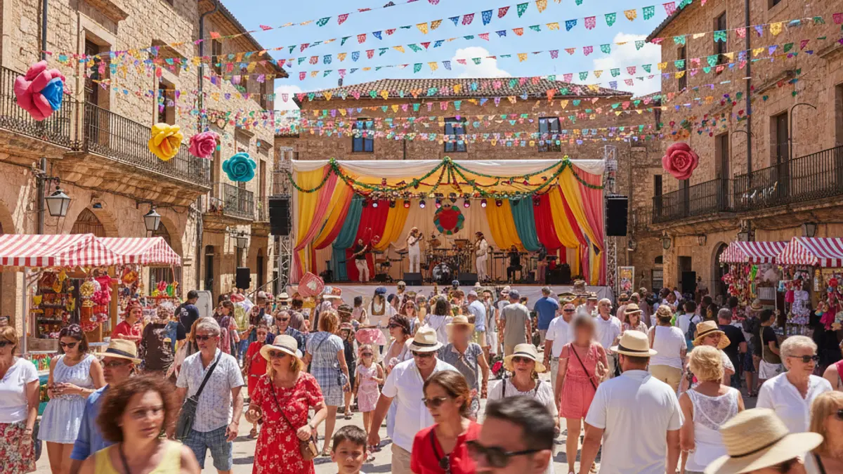 Generic image of an outdoor family festival with activities and shows.