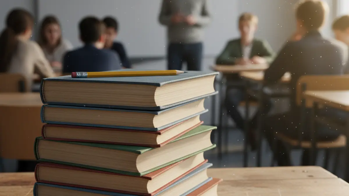 Imagen genérica de material escolar sobre un escritorio.