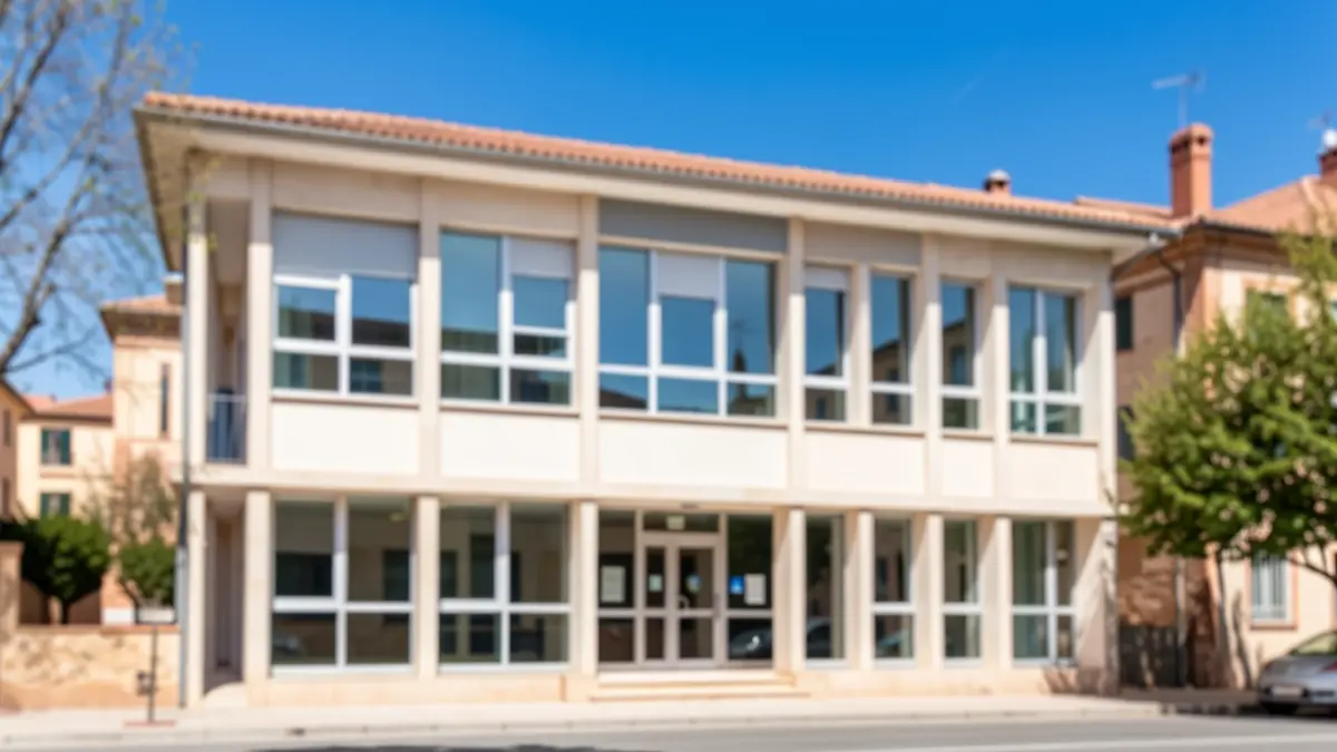 Imagen genérica de un edificio educativo moderno en un entorno urbano español.