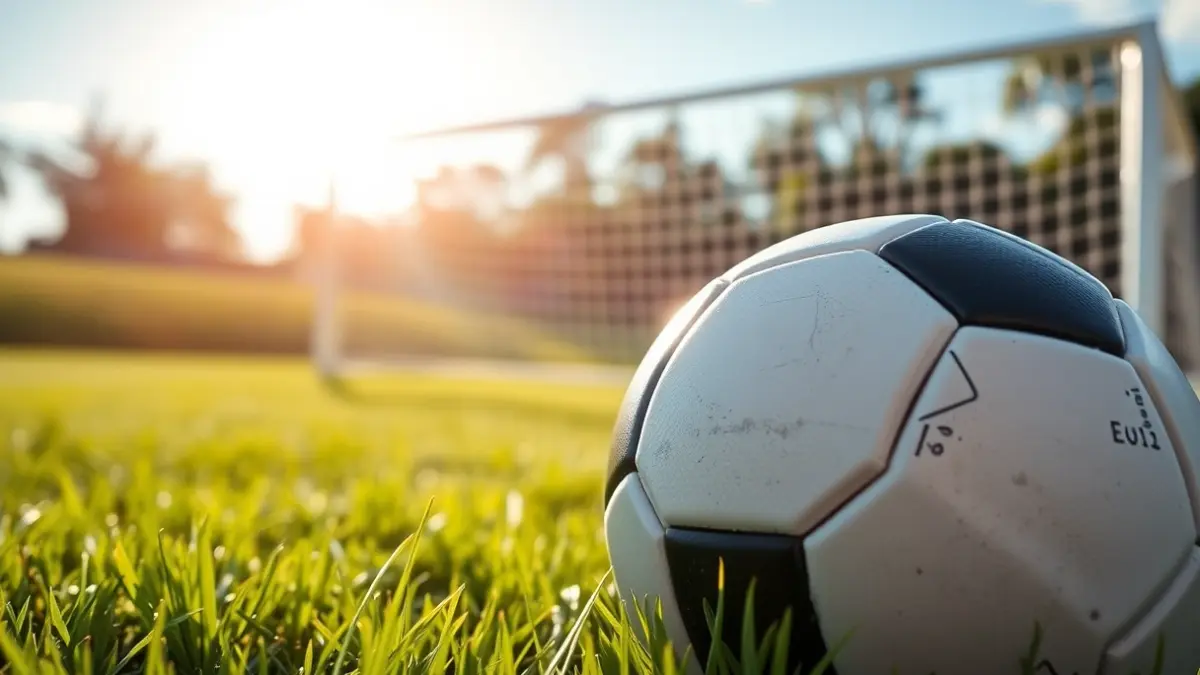 Imagen genérica de un balón de fútbol en un campo, simbolizando las actividades deportivas de verano.