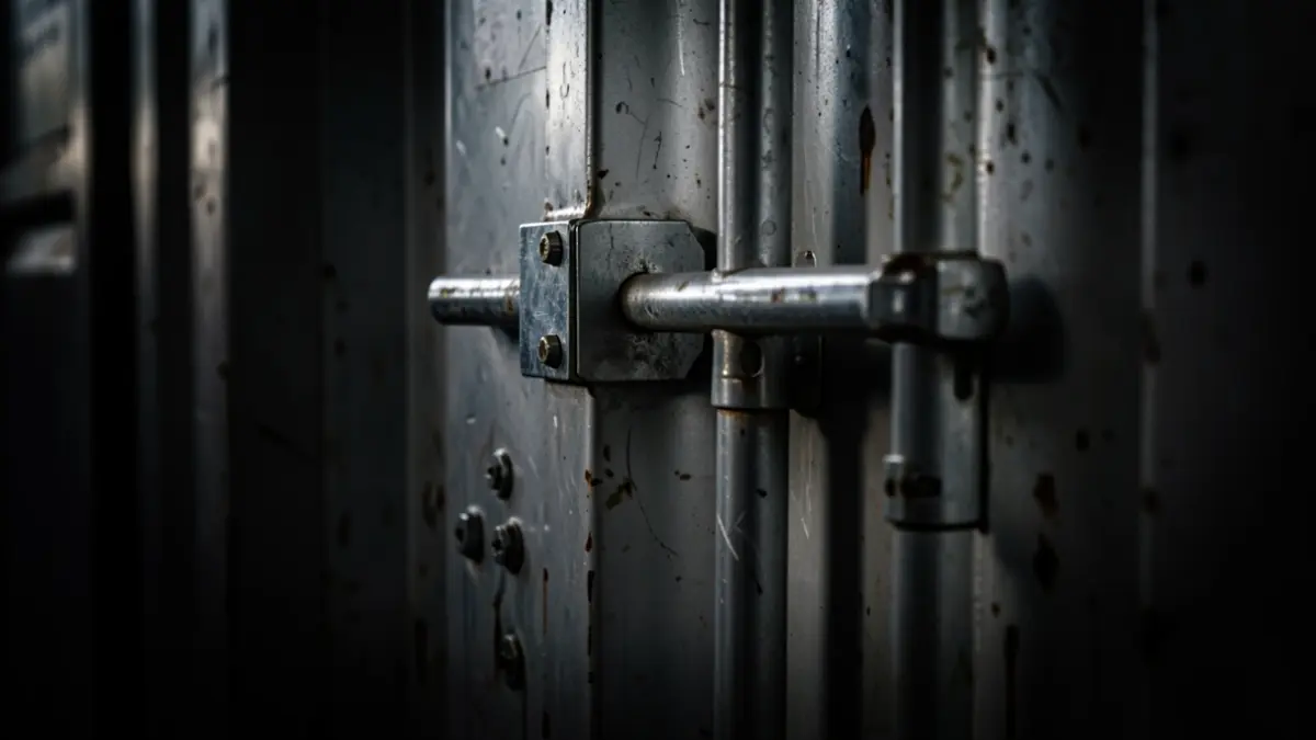 Generic image of a security seal on an industrial cargo container.