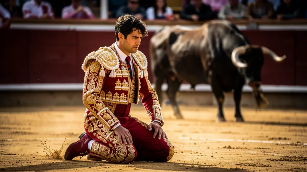Imagen genérica de un torero en la arena de una plaza de toros.