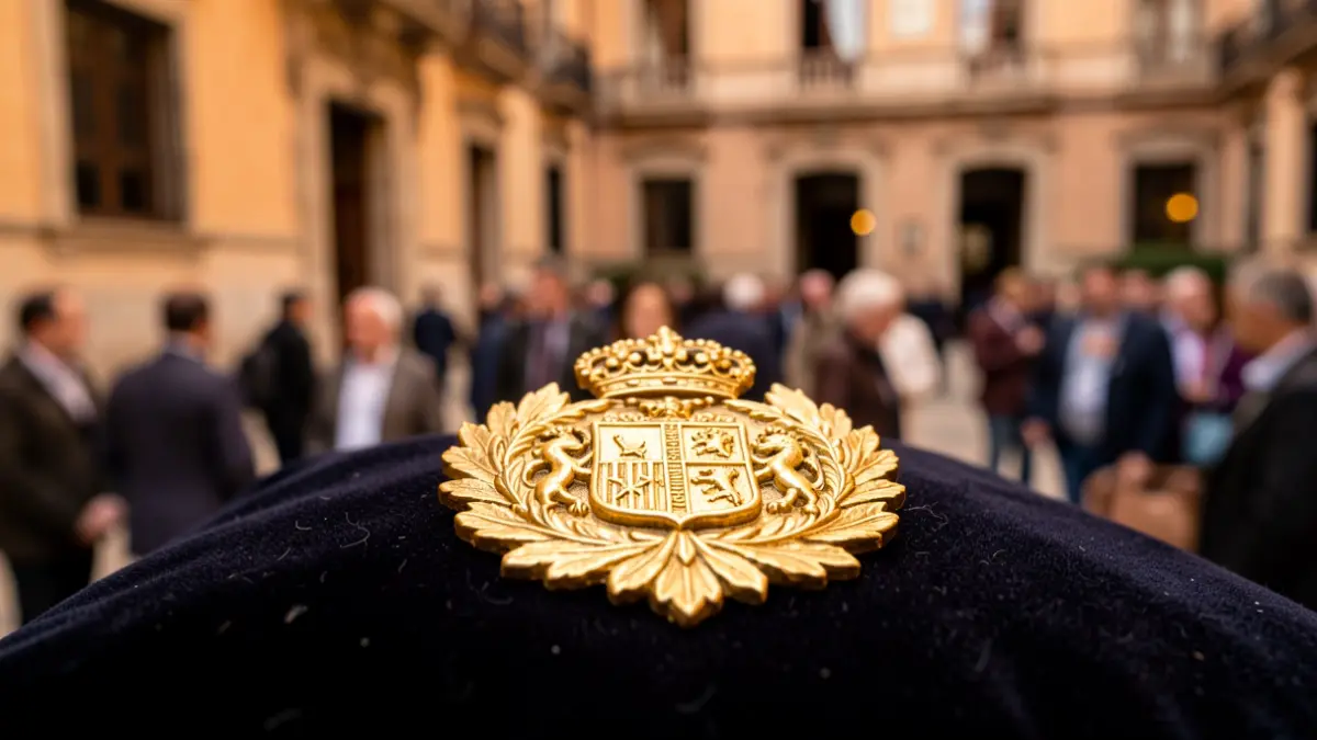 Insignia de oro de la Casa de Madrid en Barcelona.