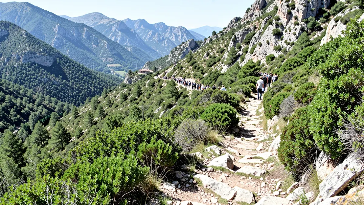 Generic image of a mountain trail in the Madrid mountains.