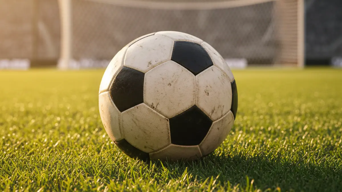 Generic image of a soccer ball on a stadium pitch.