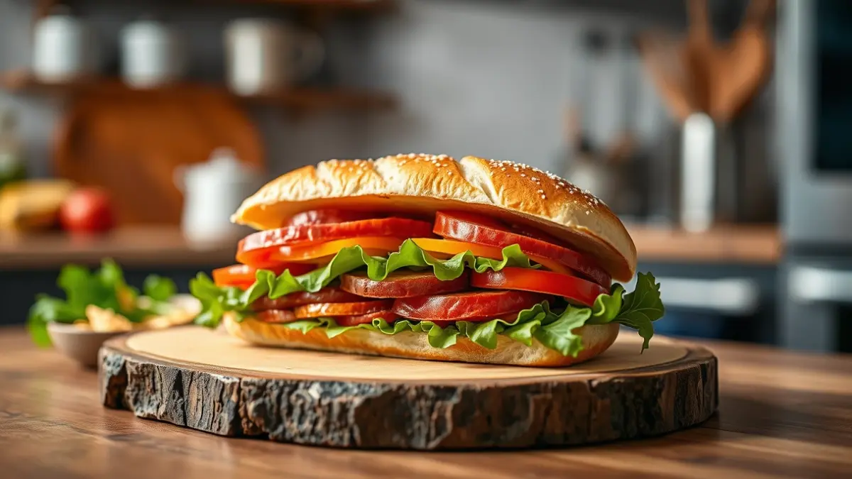 Imagen de un bocadillo gourmet, reinterpretación de un plato tradicional.
