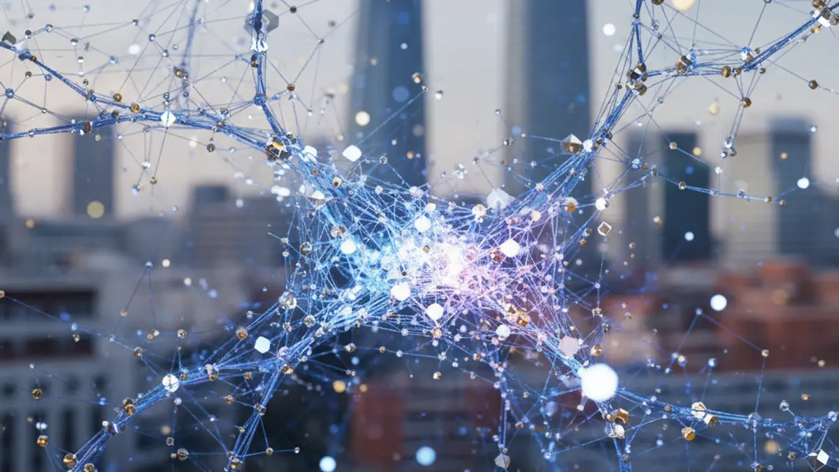 Generic image of artificial intelligence and data in an urban context.