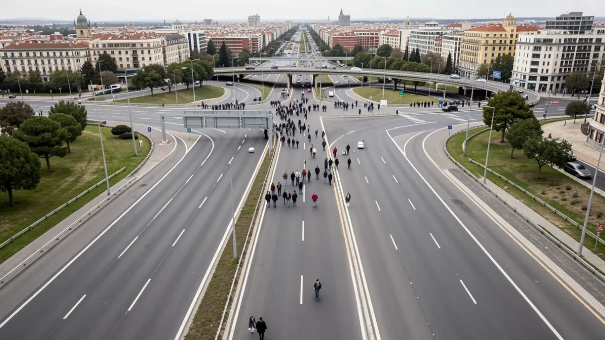 Generic image of a highway with lanes and road markings.
