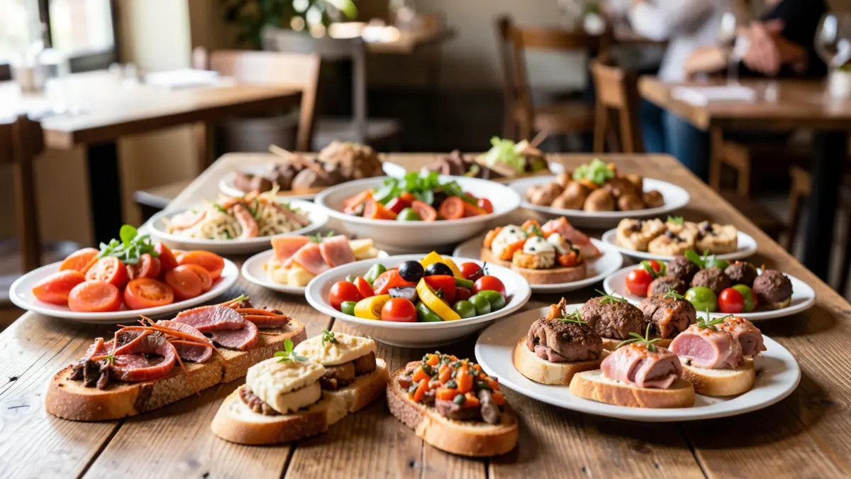 Generic image of a varied selection of Spanish tapas and dishes.