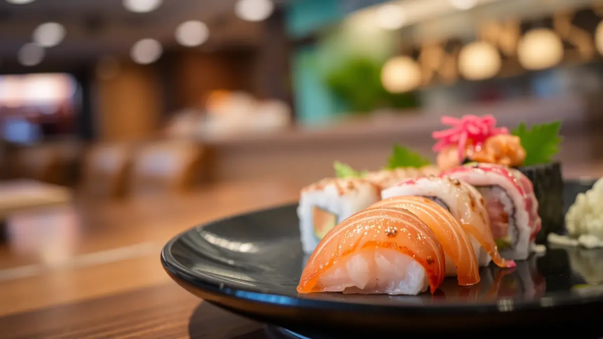 Imagen de un plato de sushi en un restaurante de Alcorcón.