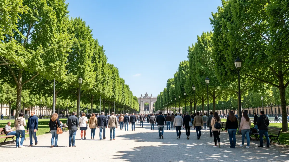 Imagen genérica de un parque urbano en Madrid durante un día soleado.