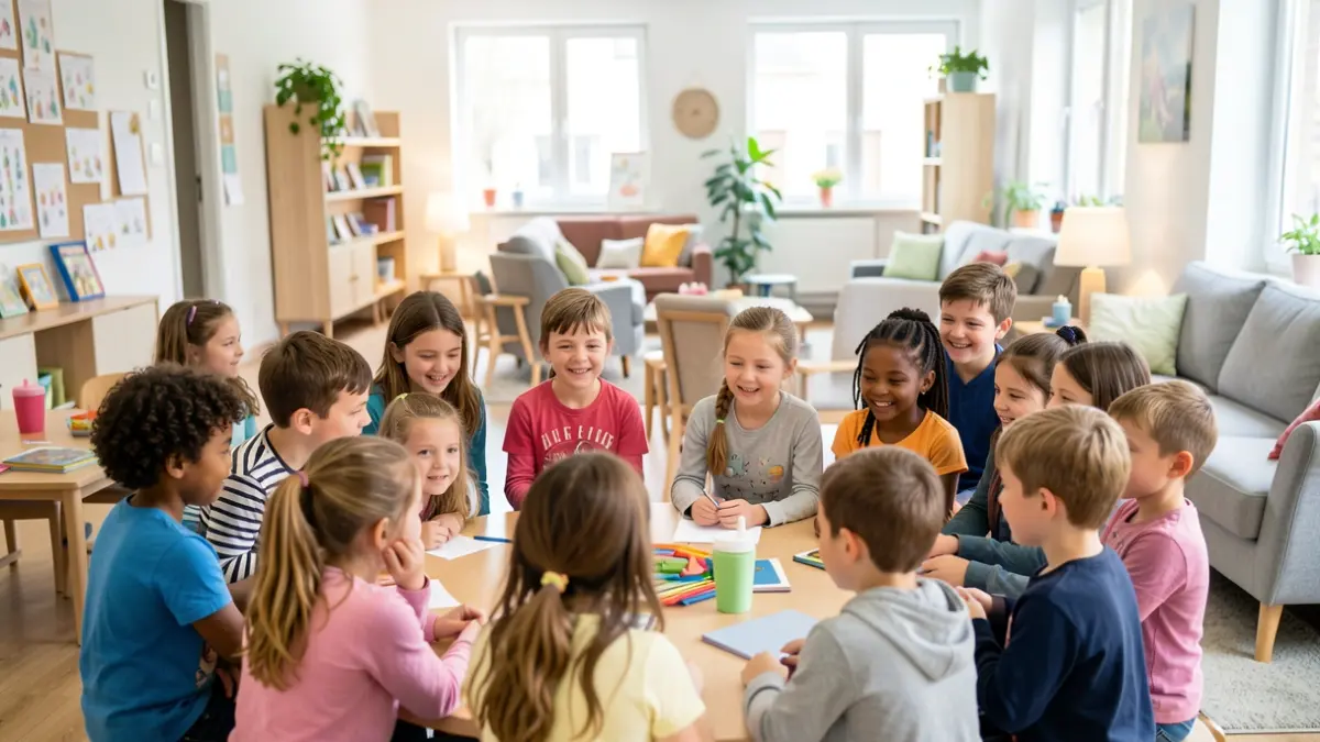 Generic image of minors in a residential care facility.