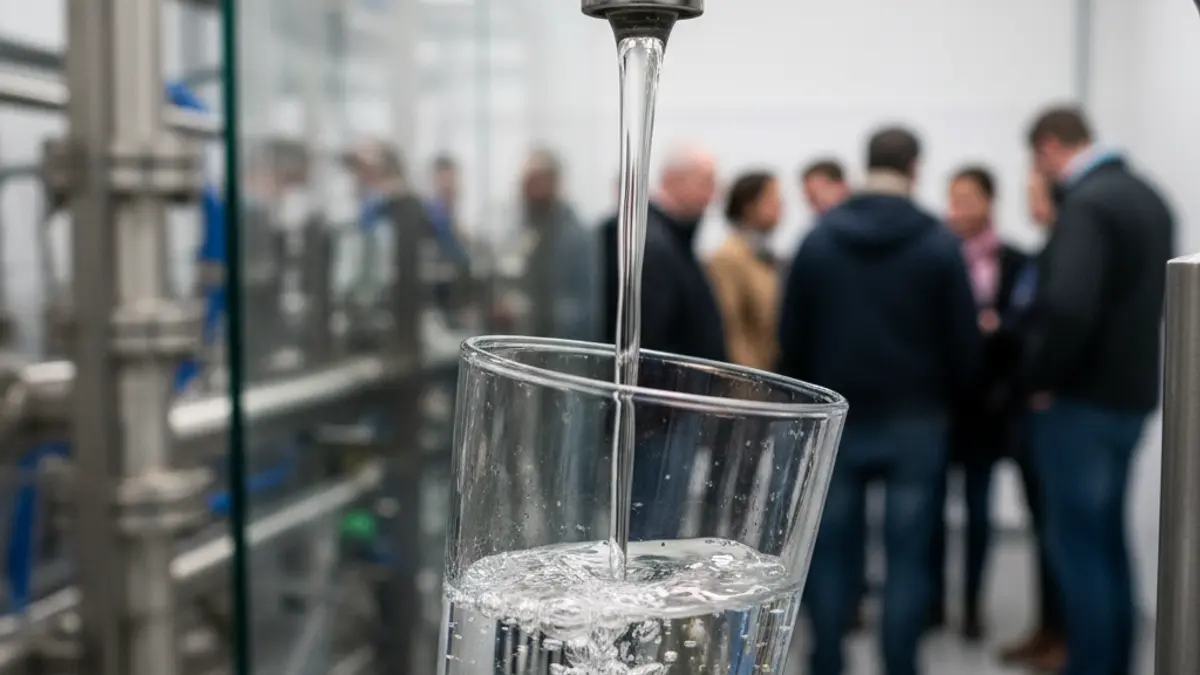 Imagen genérica de agua limpia saliendo de un grifo, simbolizando la calidad del agua de consumo.