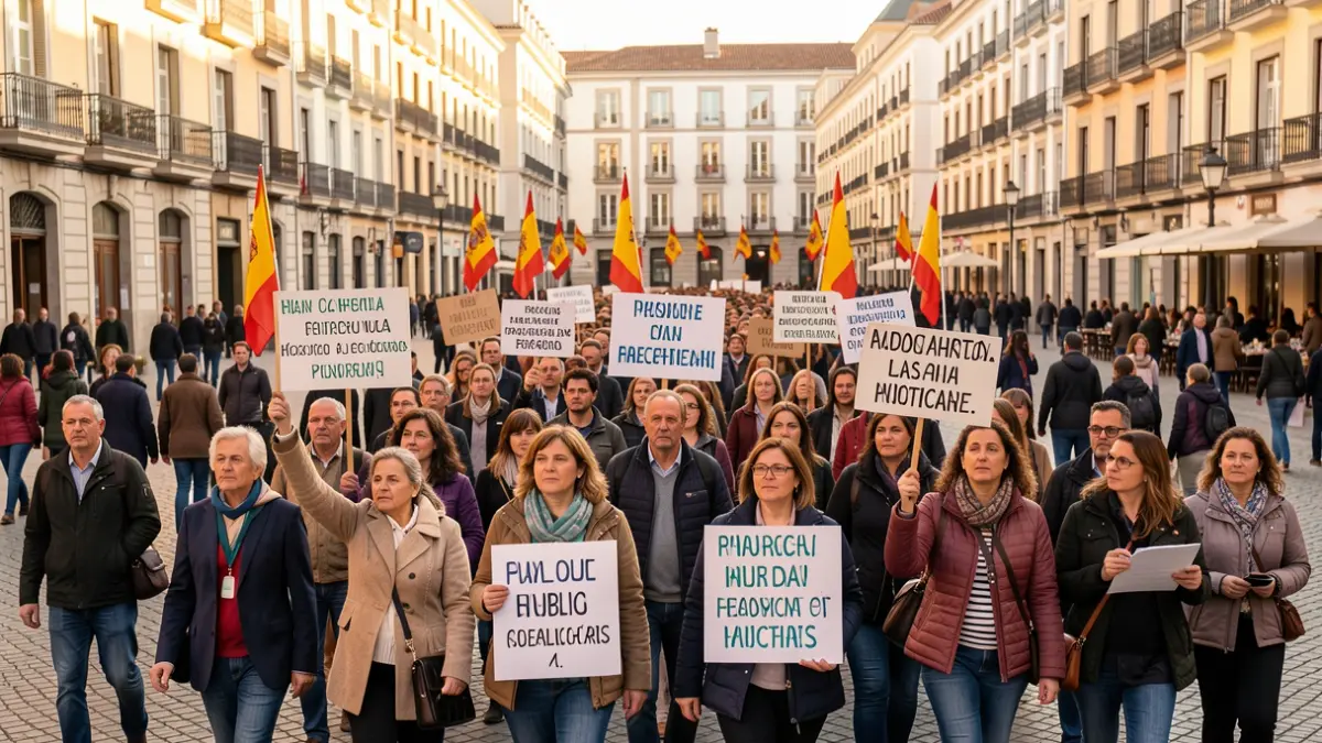 Generic image of a protest for Public Healthcare in Madrid.