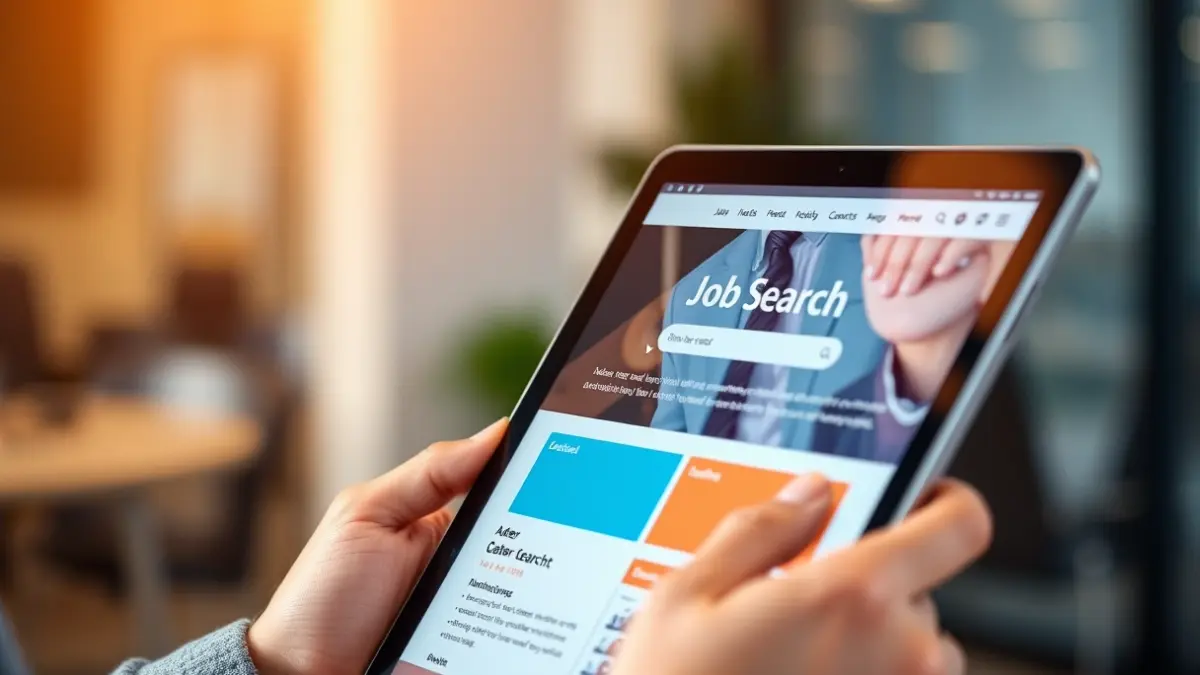 Imagen genérica de una persona buscando empleo en una tablet.