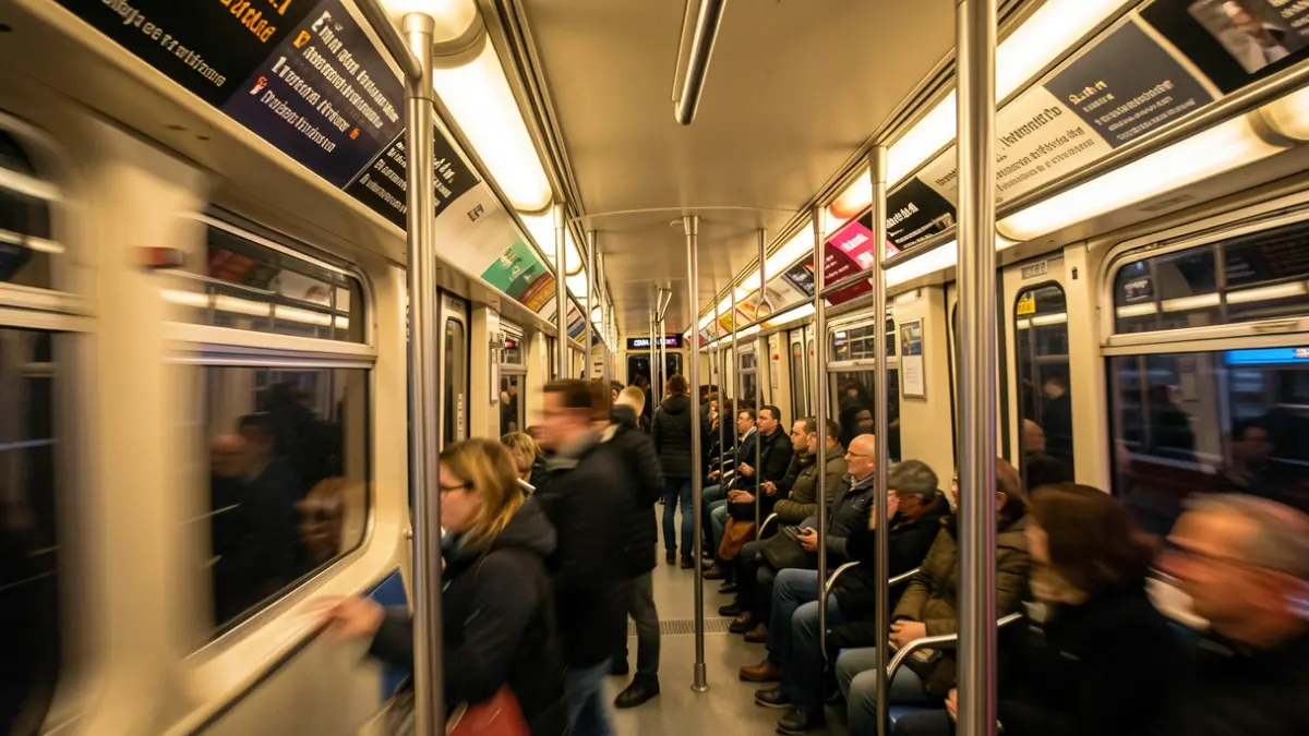 Imagen genérica del interior de un vagón de Metro de Madrid.