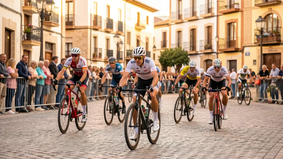 Generic image of a cycling race in a Spanish urban setting.
