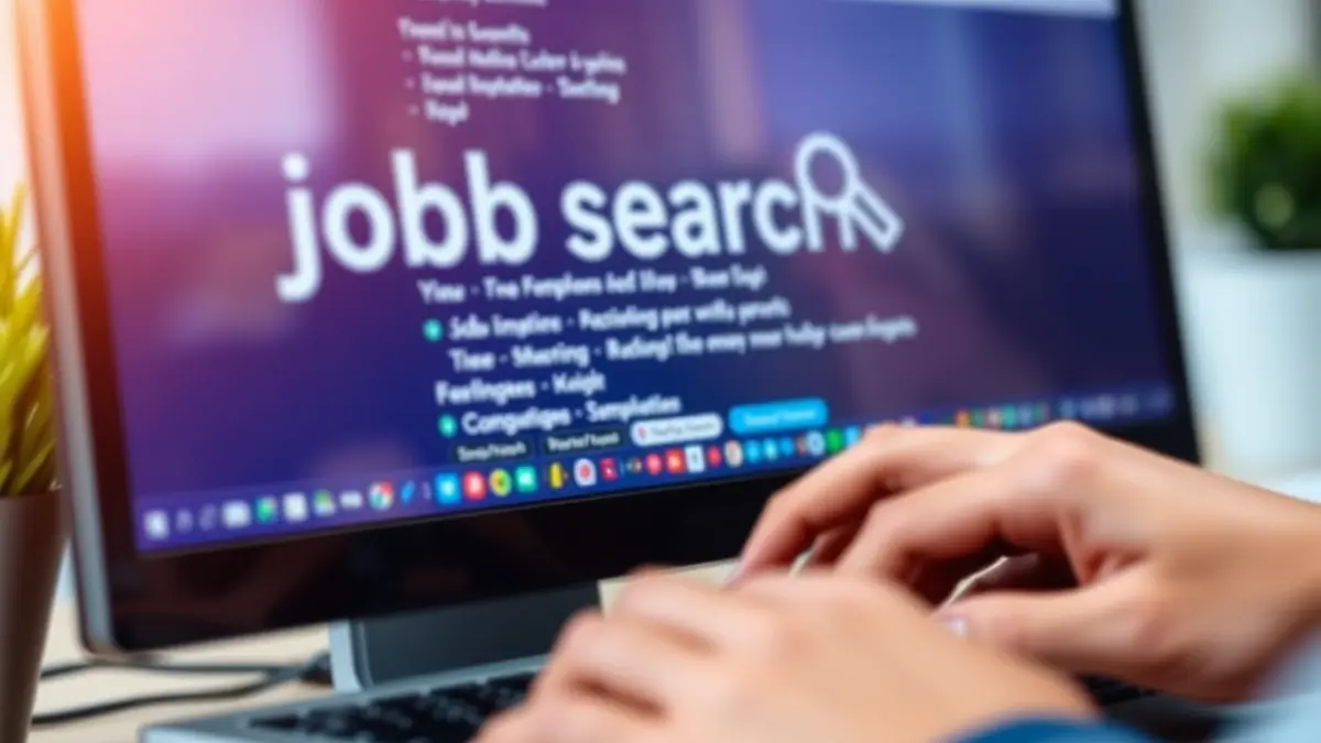 Imagen genérica de una persona buscando empleo en un ordenador.