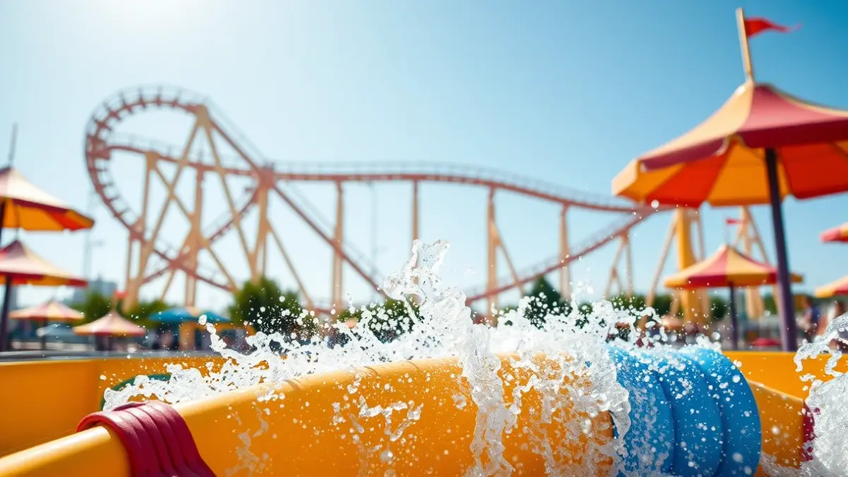 Imagen genérica de un parque de atracciones acuáticas en un día soleado.