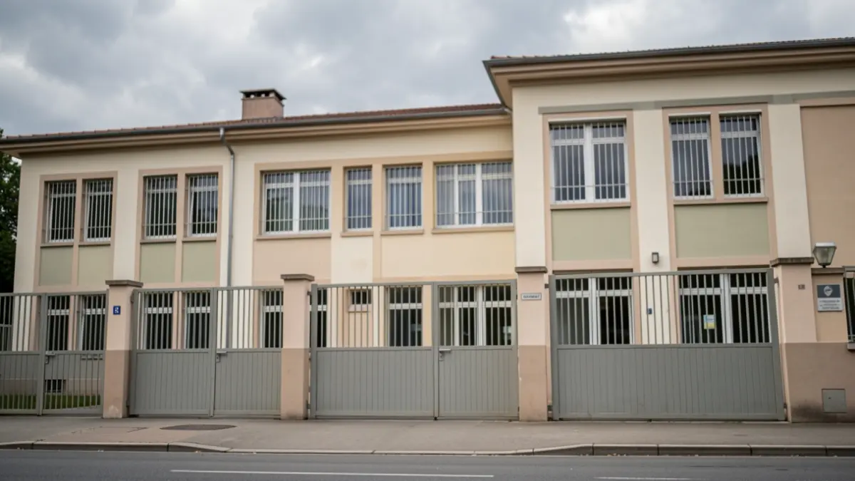 Imagen genérica de la fachada de un centro educativo público cerrado.