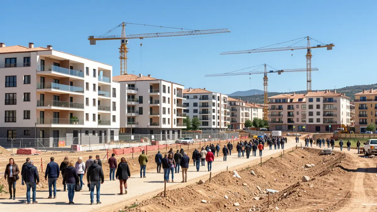 Imagen genérica de edificios residenciales en construcción.