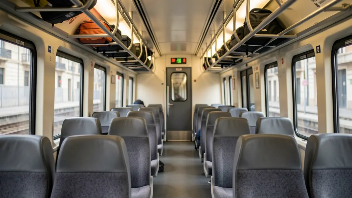 Interior of a Cercanías Madrid train carriage on line C-4.