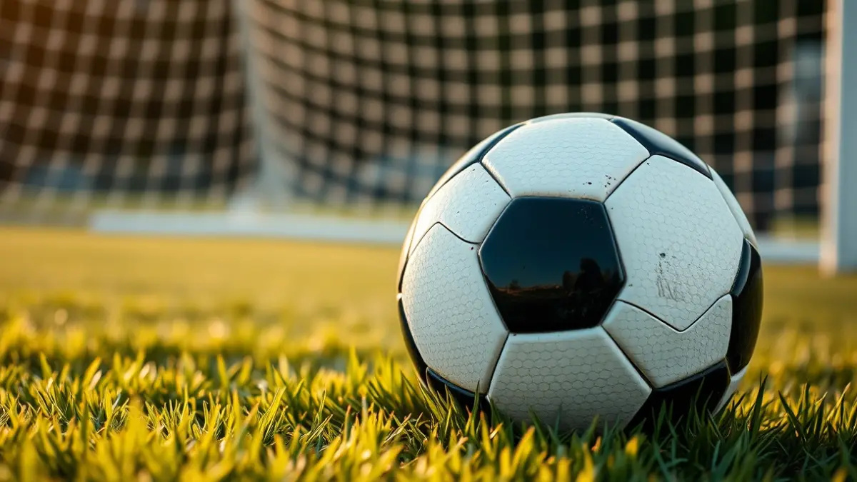 Generic image of a soccer ball on a grass field.