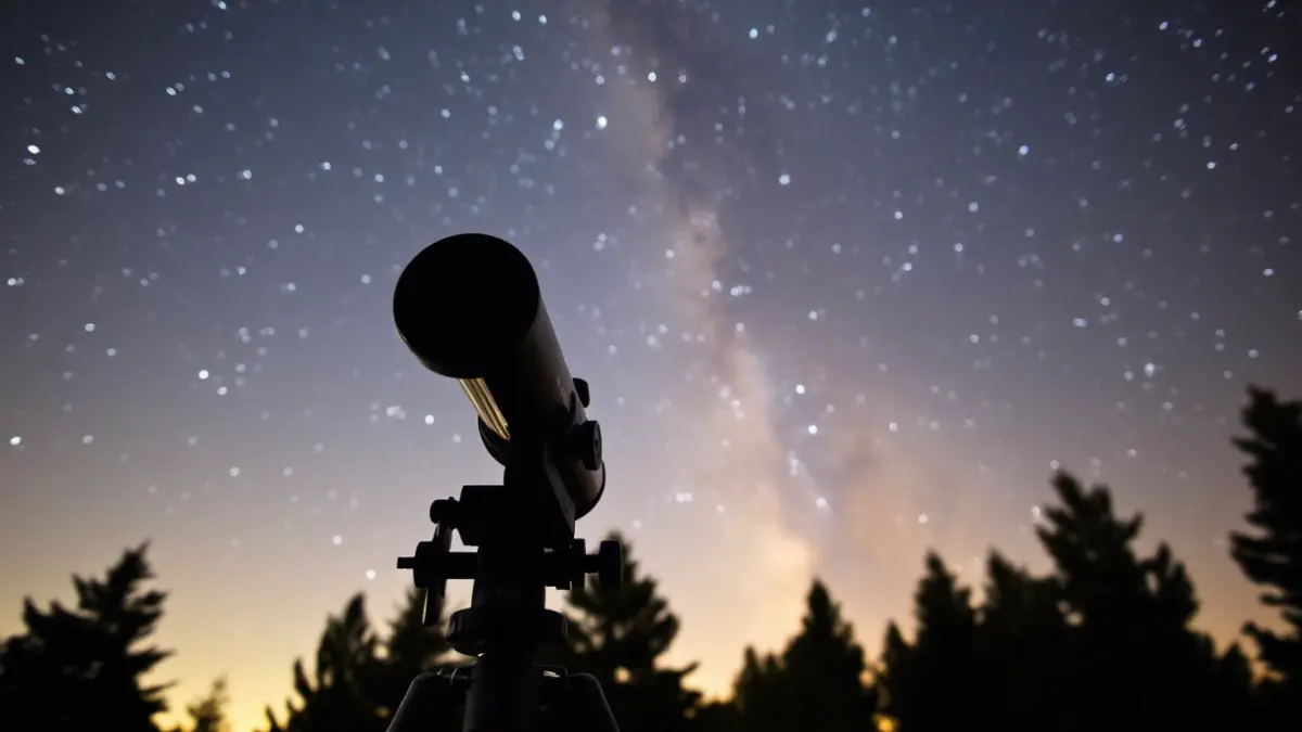 Imagen genérica de un telescopio apuntando al cielo estrellado.