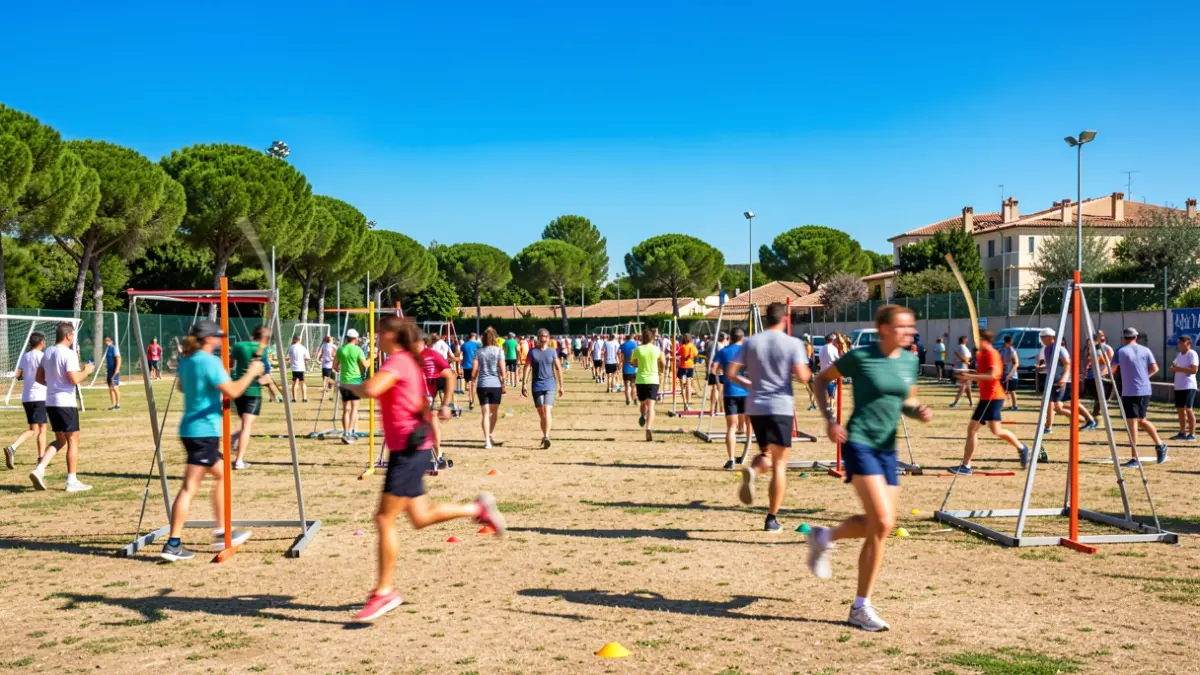 Imagen genérica de una jornada deportiva al aire libre con varias actividades.