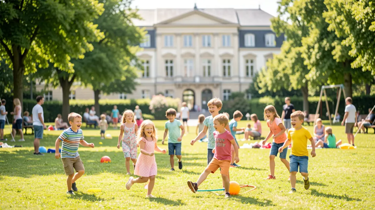 Generic image of children enjoying summer activities in a park.