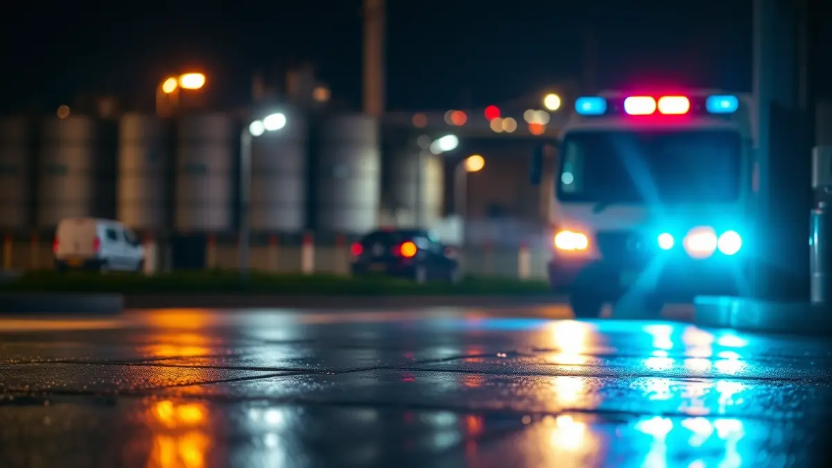 Imagen genérica de luces de emergencia en un entorno industrial.