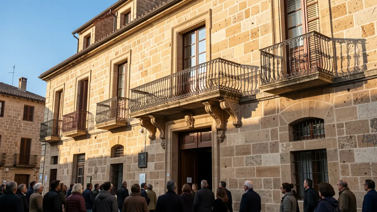 Fachada del centro cultural donde se celebra el evento municipal.