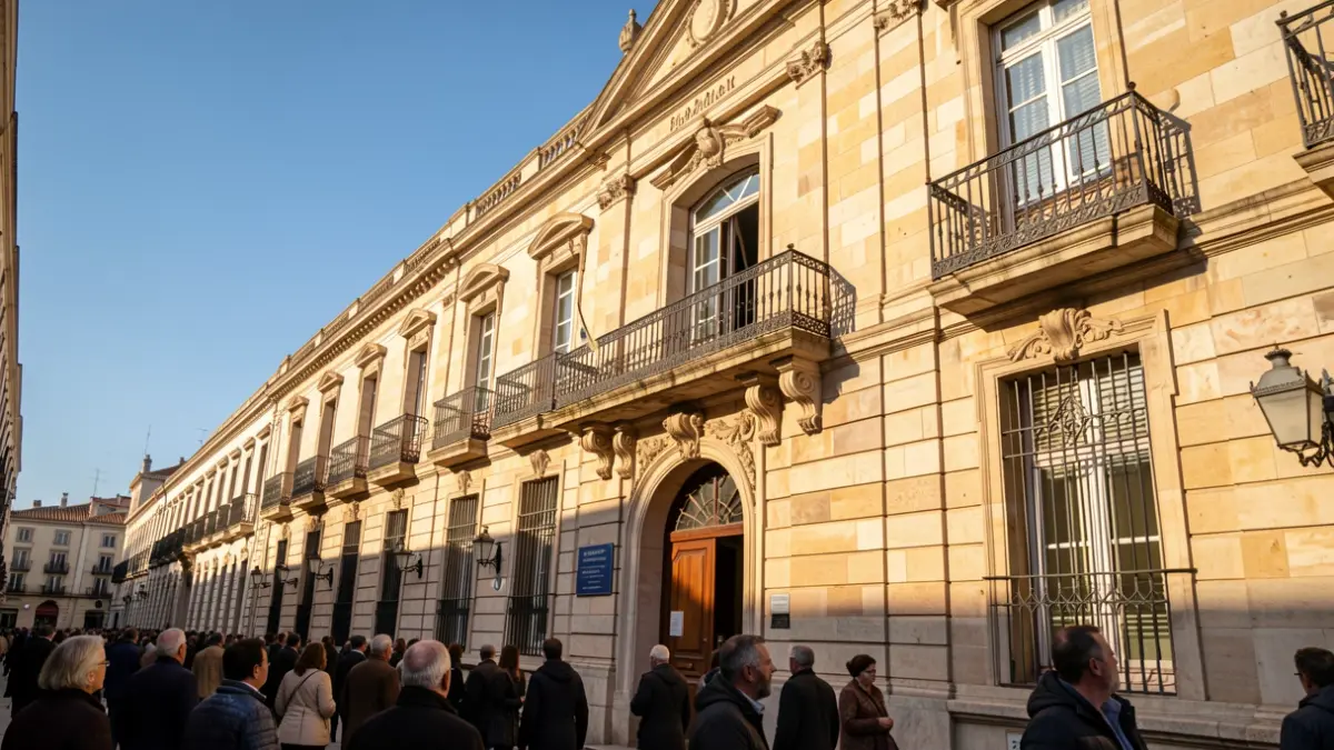 Imagen genérica del Ayuntamiento de Leganés con luz de tarde.