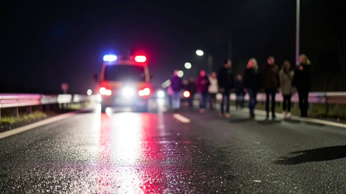 Imagen genérica de luces de emergencia en una carretera.