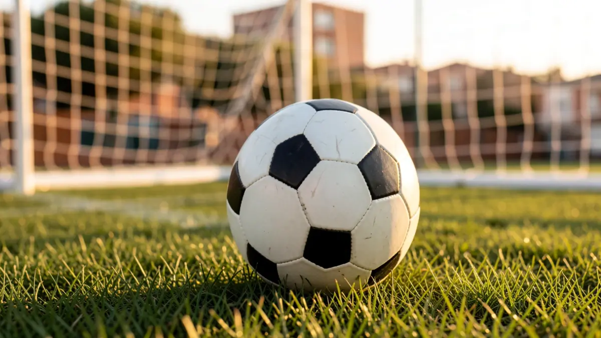 Generic image of a football field at sunset.