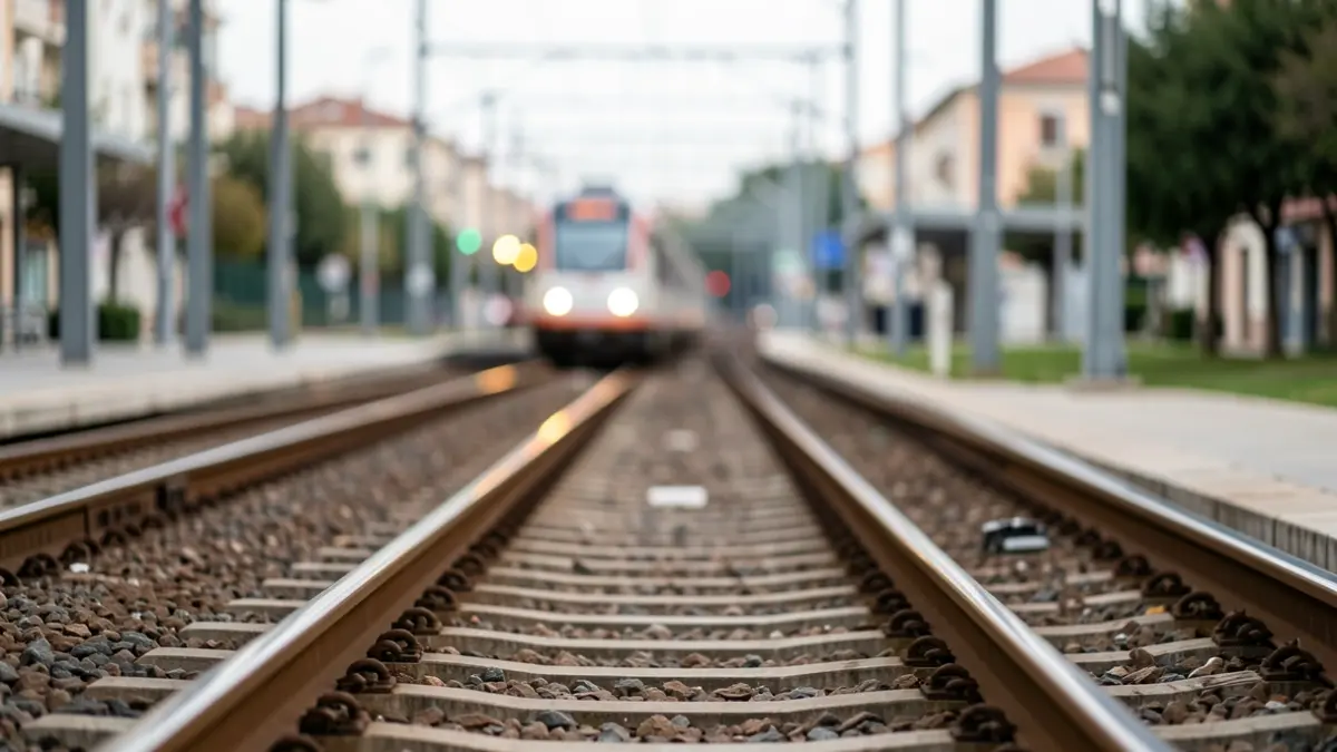 Imagen genérica de una vía de tren de Cercanías en la Comunidad de Madrid.