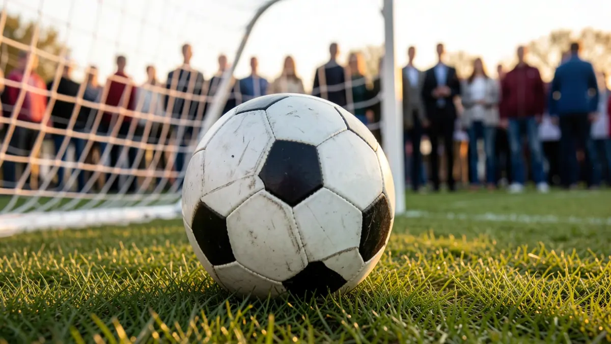 Imagen genérica de un balón de fútbol sobre el césped.