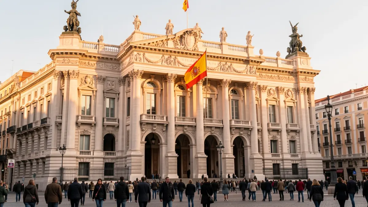 Fachada del Palacio de Cibeles en Madrid, sede del Ayuntamiento.