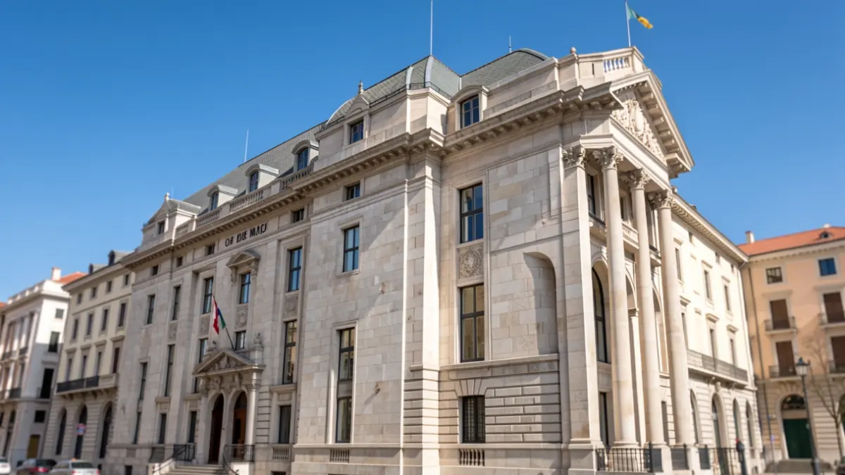 Facade of the Assembly of Madrid.