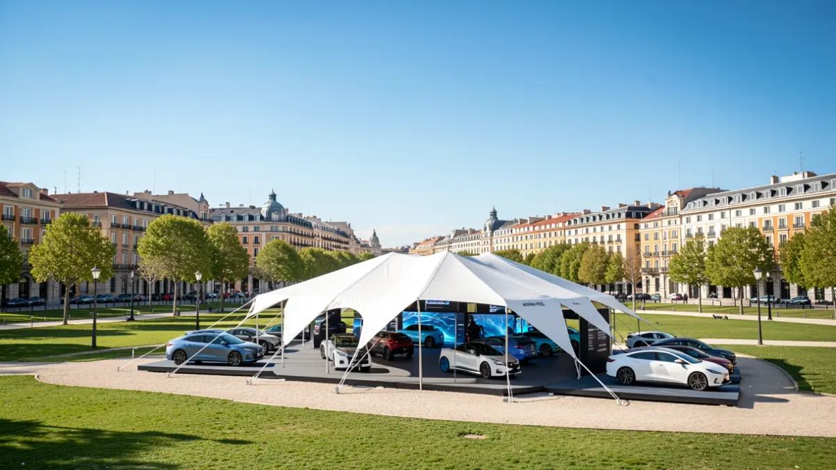Imagen de la Feria del Vehículo Eléctrico (VEM) en Madrid Río.