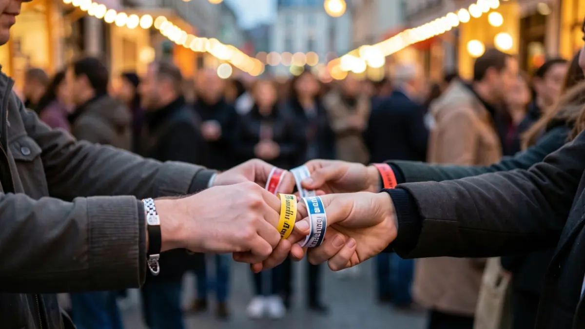 Generic image of event access wristbands.