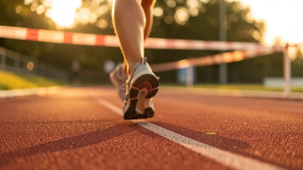 Generic image of a running track with a sports shoe.