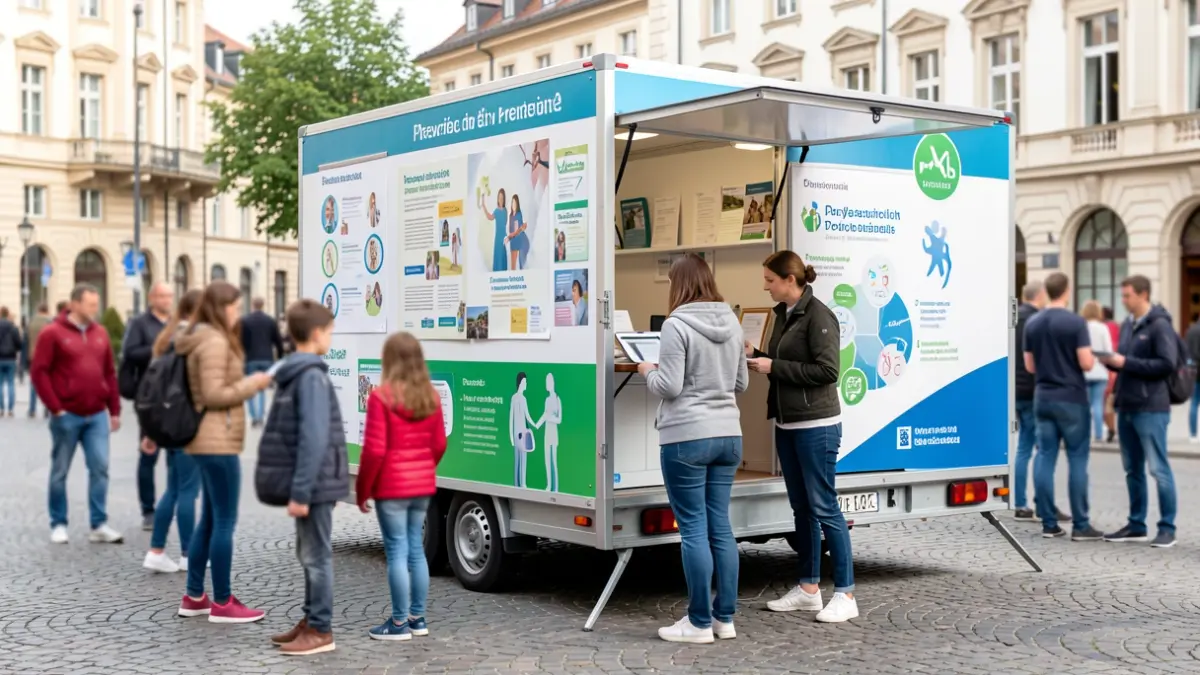 An addiction prevention bus in Tres Cantos.