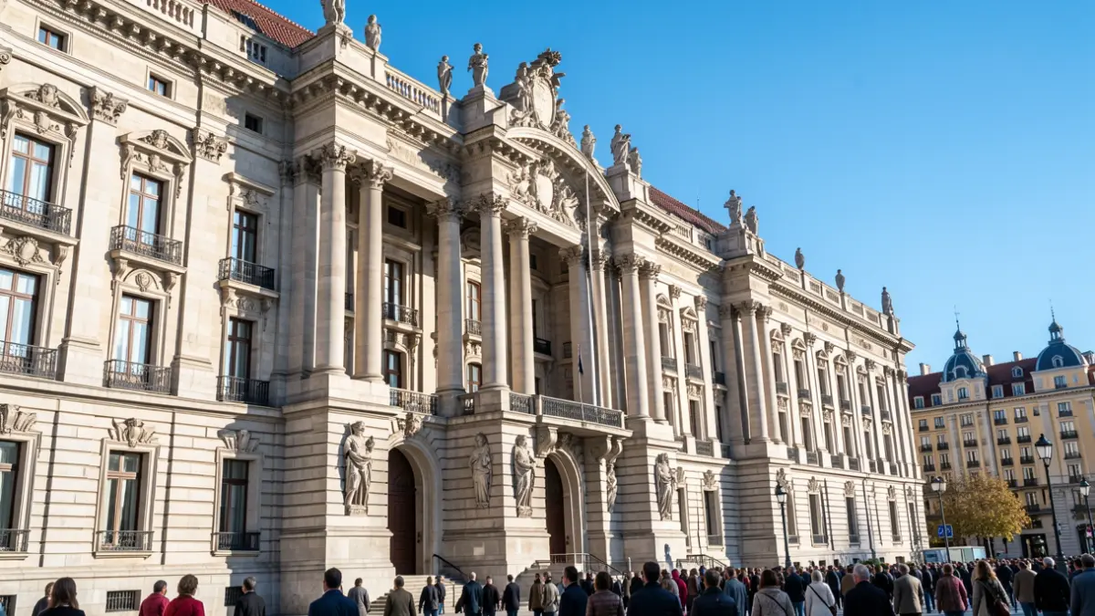 Facade of the Madrid Assembly building.