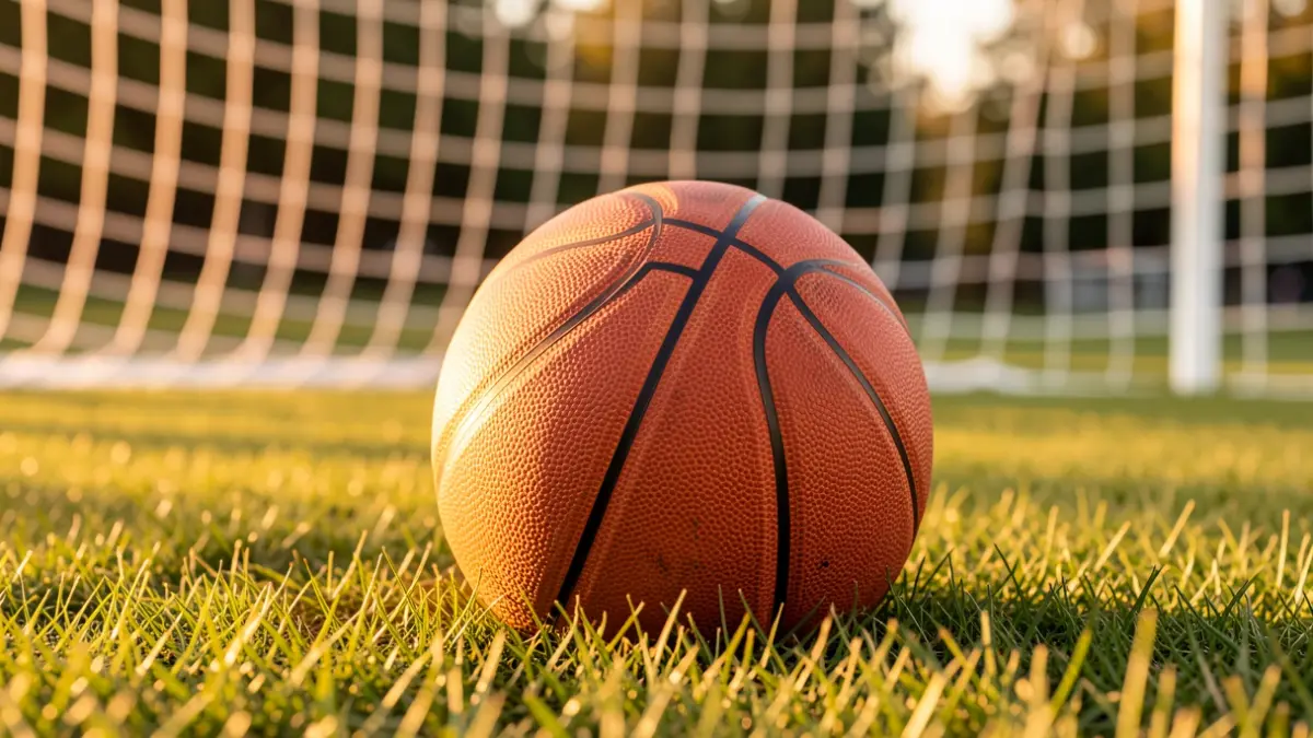 Generic image of a basketball on grass.