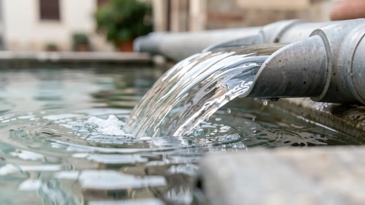 Imagen genérica de agua fluyendo por tuberías.