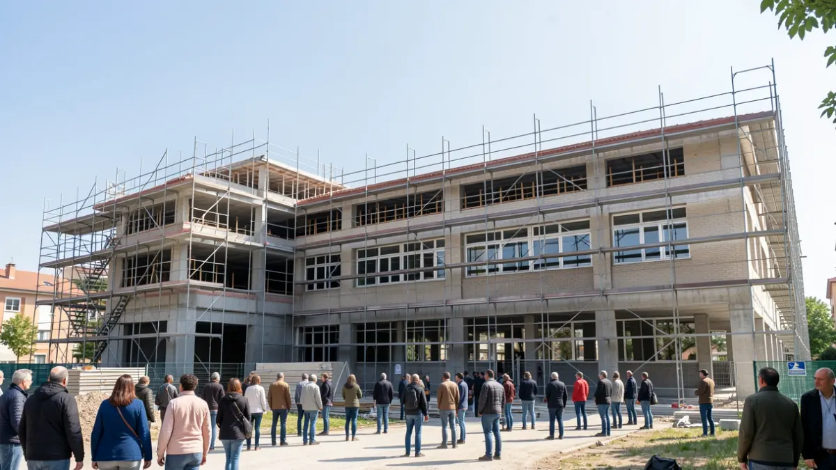 Imagen genérica de un colegio en obras en Fuenlabrada.