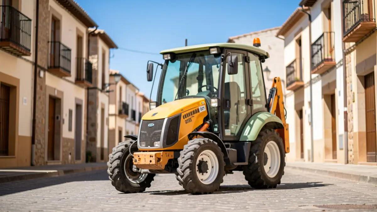 Máquina retrocargadora compacta adquirida por el Ayuntamiento de Colmenar Viejo.