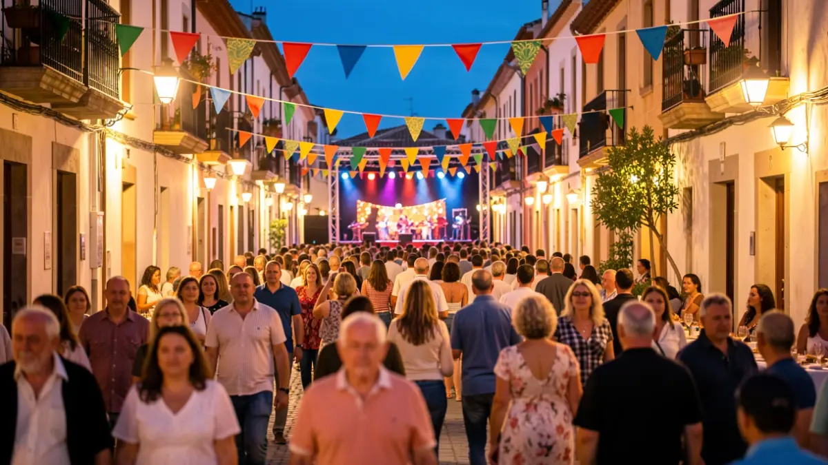 Generic image of a popular festival in a Spanish city with a festive atmosphere.