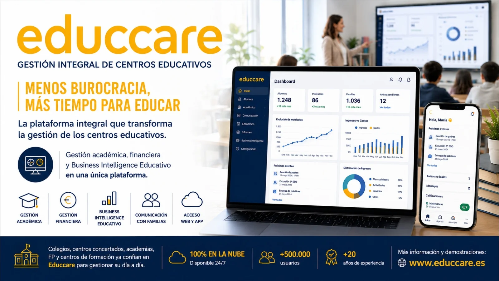 Educcare, transforma la gestión de los centros educativos: menos burocracia, más tiempo para educar